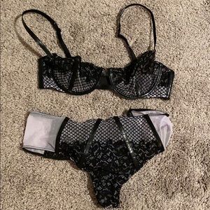 Black and purple Victoria’s Secret Lingerie set